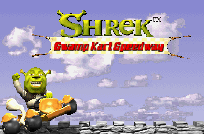 Shrek Swamp Kart Speedway Title Screen